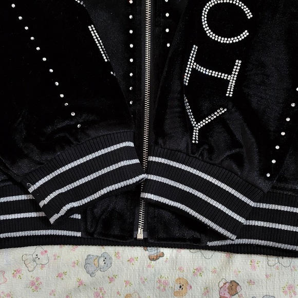 Givenchy Rhinestone Logo Velvet Jacket - Picture 7 of 16